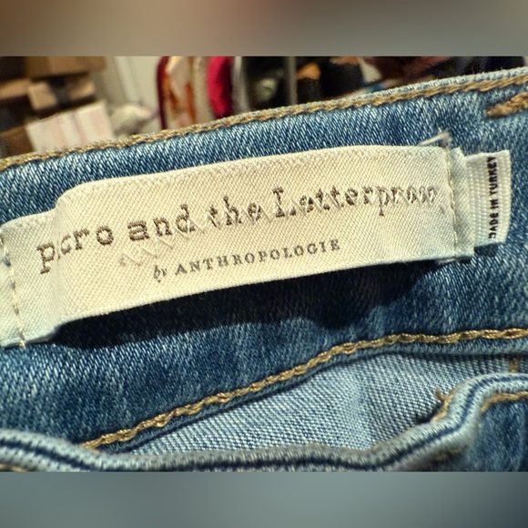 Anthropologie Pilcro Letterpress Serif Skinny Jean Denim Pant Size 25P - Picture 3 of 3